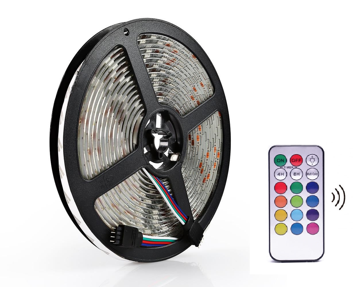 Multi Colored RGB LED Light Strip with Remote-  6 Foot, 10 Foot, 15 Foot, or 30 Foot
